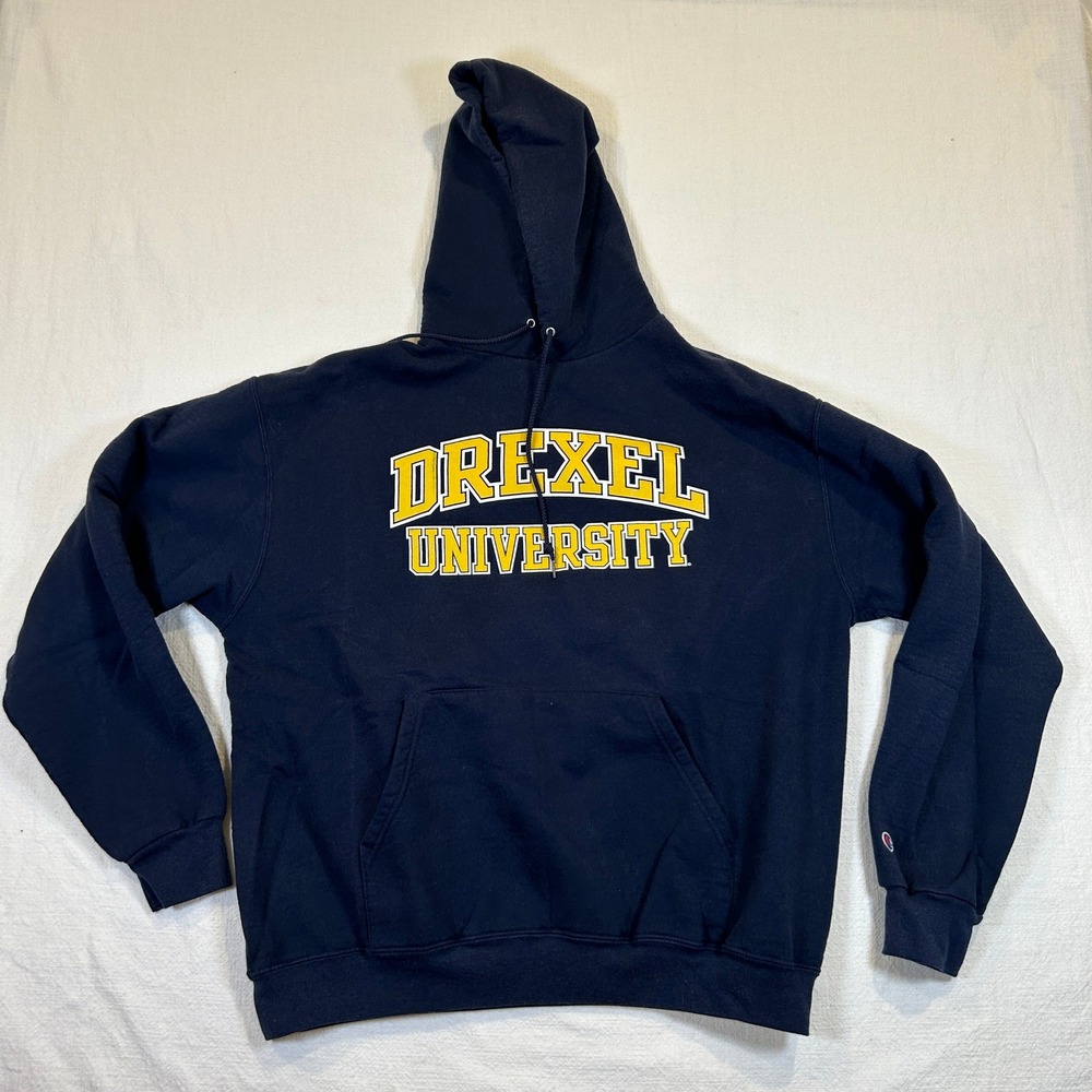 Champion Drexel University Hoodie Navy Blue Mens XL Pullover Sweatshirt